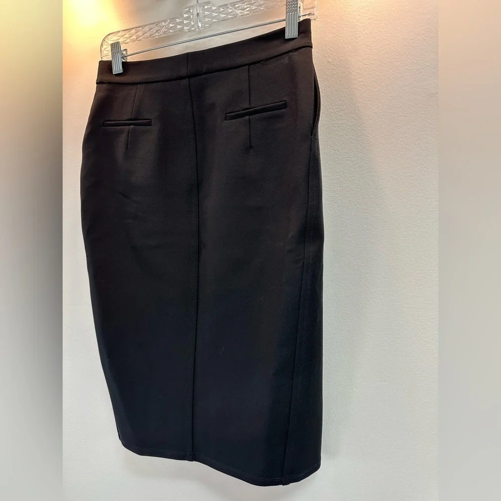 MaxMara Black Stretch Pencil Skirt EU 42 Classic Career Midi